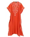 Echo New York Amalfi Maxi Caftan In Brown