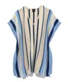 Echo New York Baja Stripe Poncho In Multi
