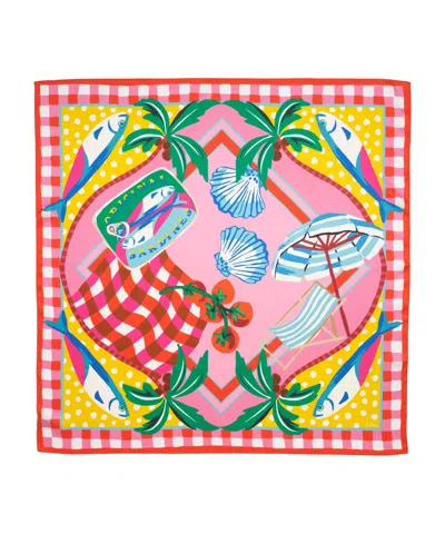 Echo New York Beach Picnic 35" Silk Square Scarf
