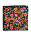 Echo New York Bengal Blooms 36" Silk Square Scarf In White