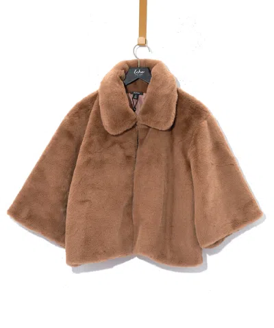 Echo New York Blair Sheared Mink Faux Fur Jacket In Taupe