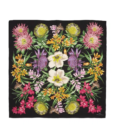 Echo New York Blooms Of Oceania 35" Silk Square In White