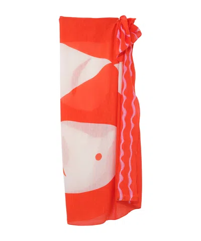 Echo New York Catch Of The Day Sarong In Orange