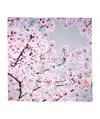 Echo New York Cherry Blossoms Silk Square In Silver