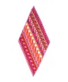 Echo New York Chevron Stripe Pleated Diamond In Blue