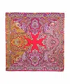 Echo New York Colorblock Paisley Square Scarf In Red