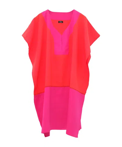 Echo New York Colorblock Siesta Caftan In Brown