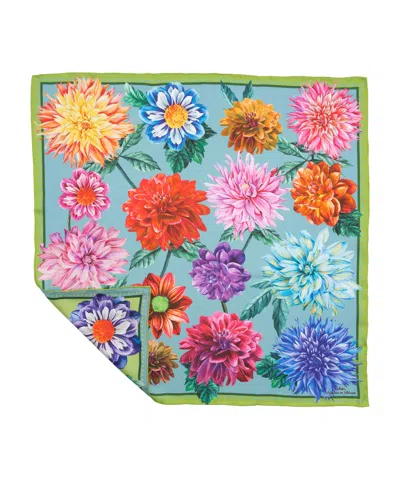 Echo New York Dahlias In Bloom 23" Silk Bandana