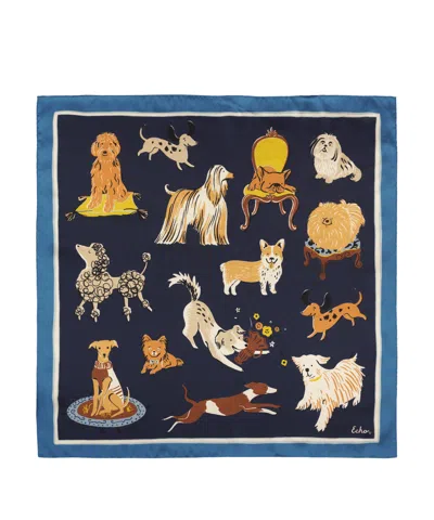 Echo New York Doggie Daycare 21" Silk Bandana In Pink