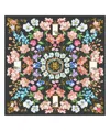 Echo New York Flourish 36" Silk Square In Black