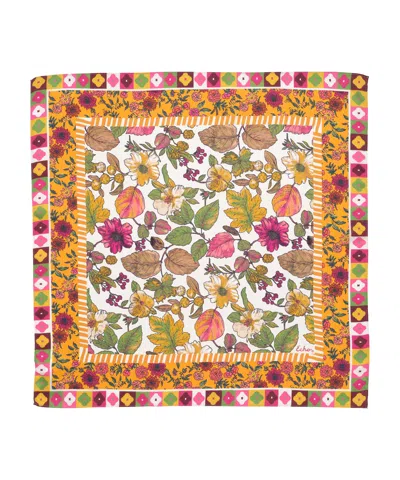 Echo New York Forest Floor Silk Bandana In Yellow