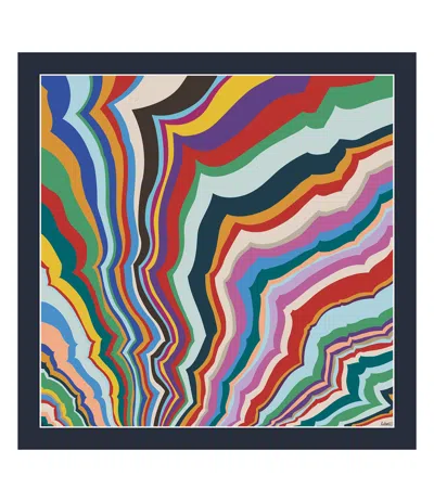 Echo New York Geode 50" Wool Square Scarf In Multi