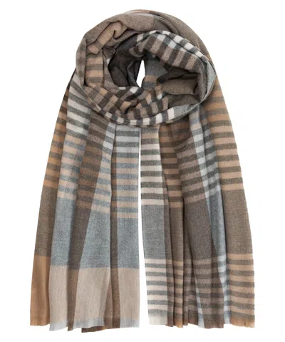 Echo New York Gramercy Plaid Wrap In Blue