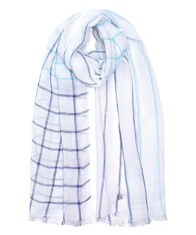 Echo New York Grid Yarn Dye Wrap In Blue