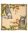 Echo New York Hoot Hoot Square Scarf In Gray