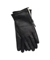 Echo New York Leather Gloves With Zipper In Black