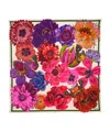 Echo New York Magic Garden 35" Silk Square Scarf In Black