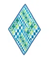Echo New York Mosaic Geo Pleated Diamond Scarf In Pink
