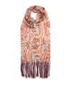 Echo New York Paisley Tubular Fringe Scarf In Multi
