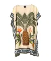 Echo New York Palma Paradise Caftan In Brown