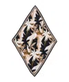 Echo New York Paper Palms Pleated Diamond Scarf In Green