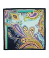 Echo New York Parlor Paisley 35" Silk Square Scarf In Purple
