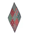 Echo New York Patch Plaid Pleated Diamond In Red