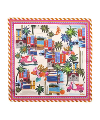 Echo New York Positano Silk Bandana In Pink