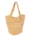 Echo New York Raffia Packable Tote In Brown