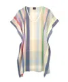 Echo New York Rainbow Plaid Caftan In Multi