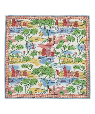 Echo New York Riviera Oversized Square Scarf In Blue