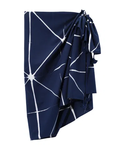 Echo New York Shibori Sarong And Bag In Purple