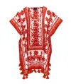 Echo New York Sketchy Scroll Caftan In Blue