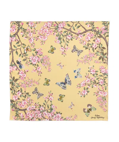 Echo New York Spring Unfolding 23" Silk Bandana In White