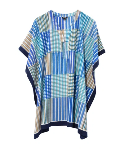 Echo New York Stripe Illusion Caftan In Blue