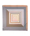 Echo New York Stripe Vortex 35" Silk Square Scarf In Blue