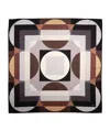 Echo New York Supernova 35" Silk Square Scarf In Black