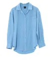 Echo New York Supersoft Gauze Boyfriend Shirt In Pink