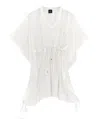 Echo New York Supersoft Gauze Butterfly Tassel Caftan In Pink