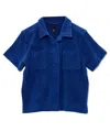 Echo New York Terry Camp Shirt In White