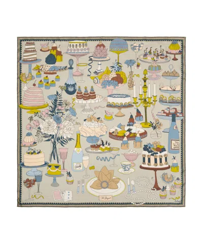 Echo New York The Banquet 35" Series Silk Scarf In Pink