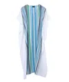 Echo New York Tropic Stripe Maxi Caftan In Blue