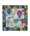 Echo New York Up Up And Away 35" Silk Square Scarf In Black