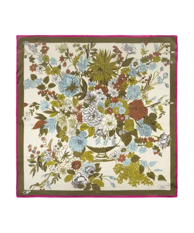 Echo New York Vase 35" Silk Square In Olive