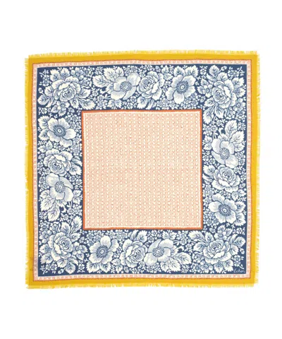 Echo New York Vintage Floral Dot Wool Bandana In Multi