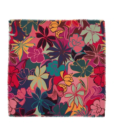 Echo New York Winter Garden 42" Wool–silk Square Scarf In Multi