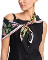 Echo Oasis Silk Square Scarf In Black