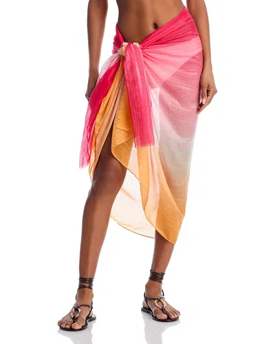 Echo Ombre Shimmer Wrap In Sunkissed Coral