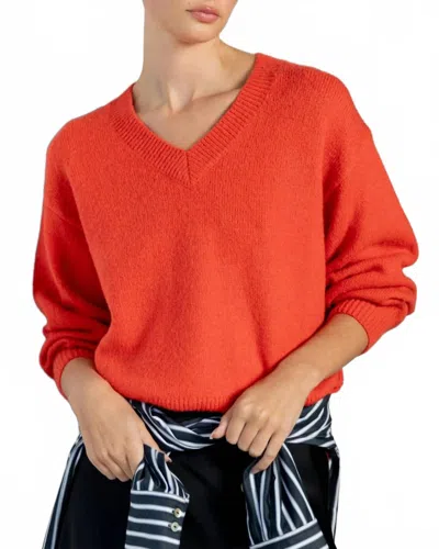Echo Ophelia Sweater In Orange In Red