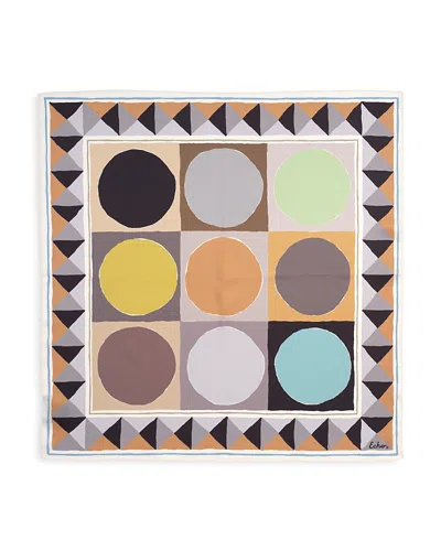 Echo Painted Dots Silk Bandana In Gray